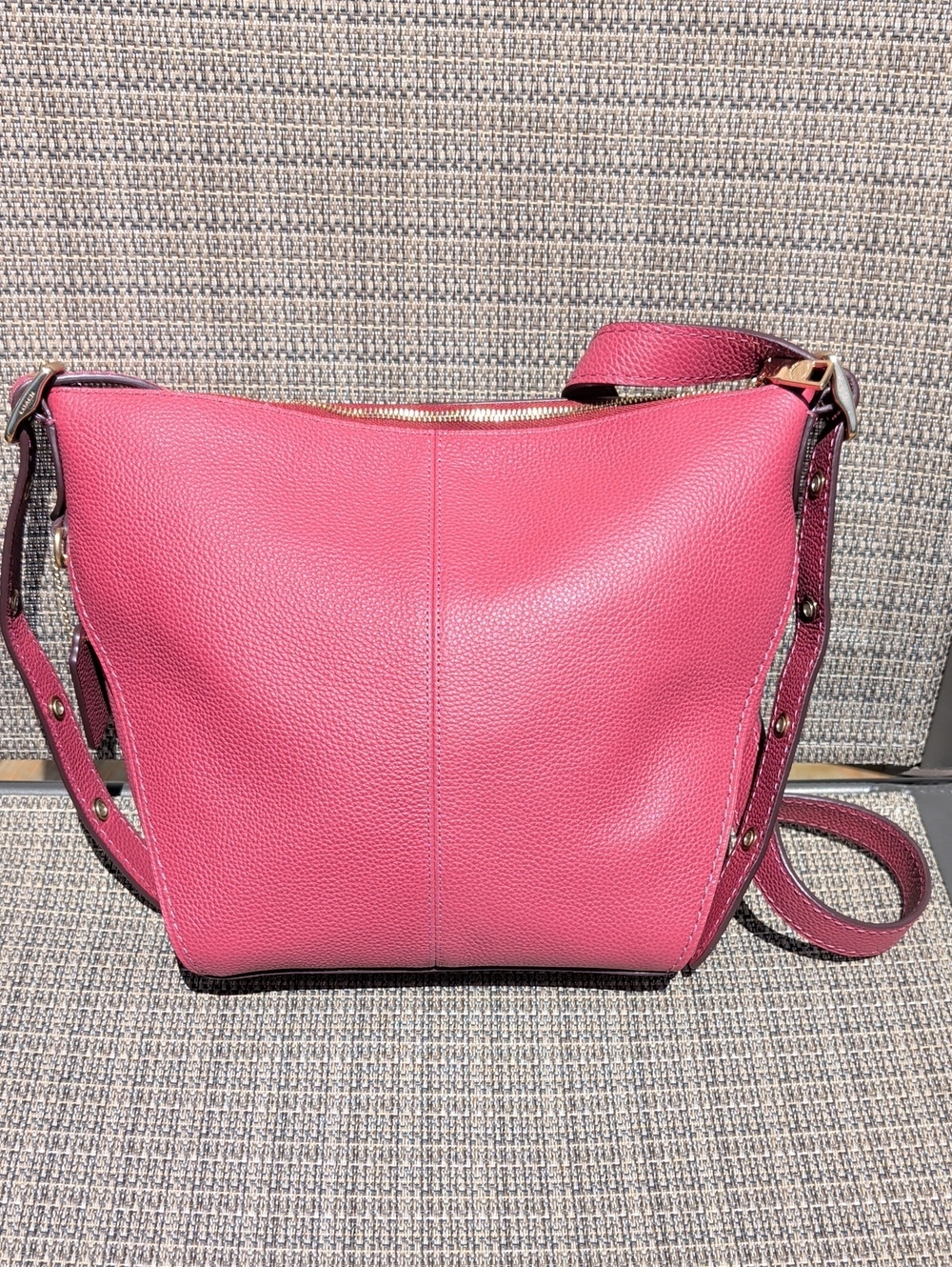 Coach Pebbled Leather Dufflette Hobo Dark Berry (21377) NWOT - Picture 13 of 13